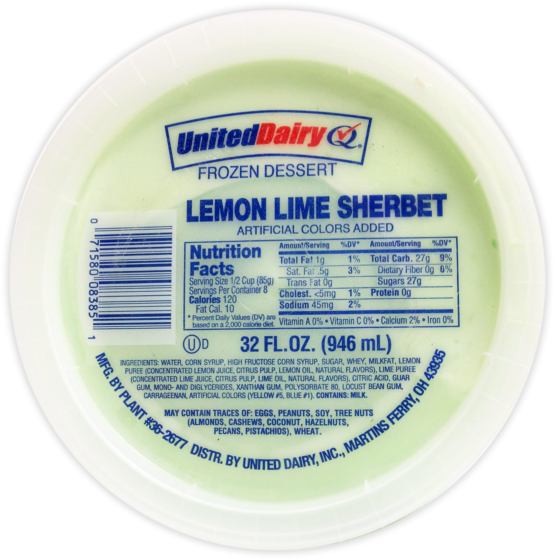 Lemon Lime Sherbet